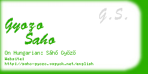 gyozo saho business card